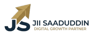 Official logo of Jii Saaduddin deep navy gold