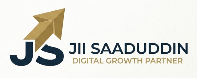 Official logo of Jii Saaduddin deep navy gold - filled white (2)