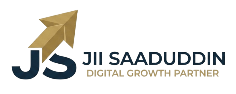 Official logo of Jii Saaduddin deep navy gold